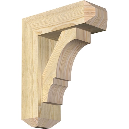 Ekena Millwork Balboa Craftsman Rough Sawn Bracket w/ Offset Brace, Douglas Fir, 6"W x 16"D x 20"H BKT0604X16X20BOA04RDF